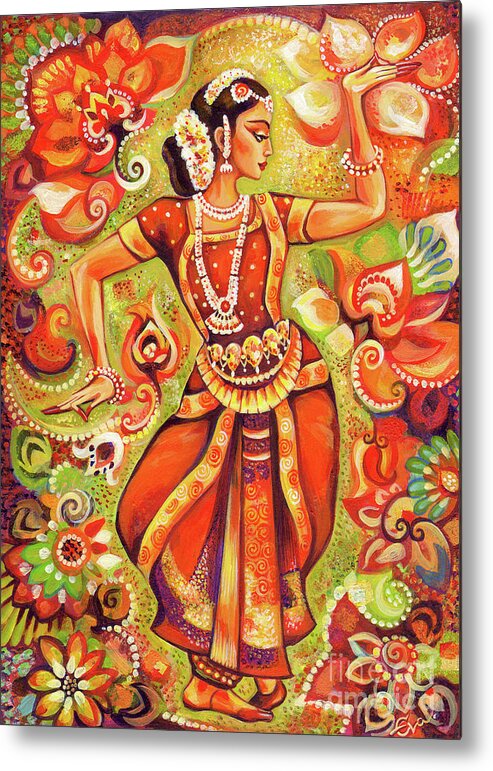 Beautiful Indian Woman Metal Print featuring the painting Ganges Flower by Eva Campbell