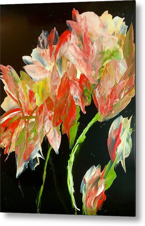 Floral Metal Print featuring the painting Garden by Tommy McDonell