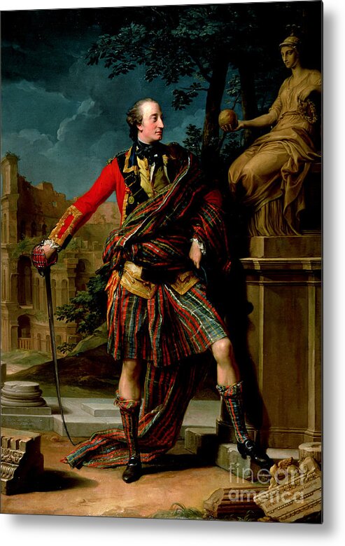 Kilt Metal Print featuring the painting General William Gordon Of Fyvie 1766 by Pompeo Girolamo Batoni