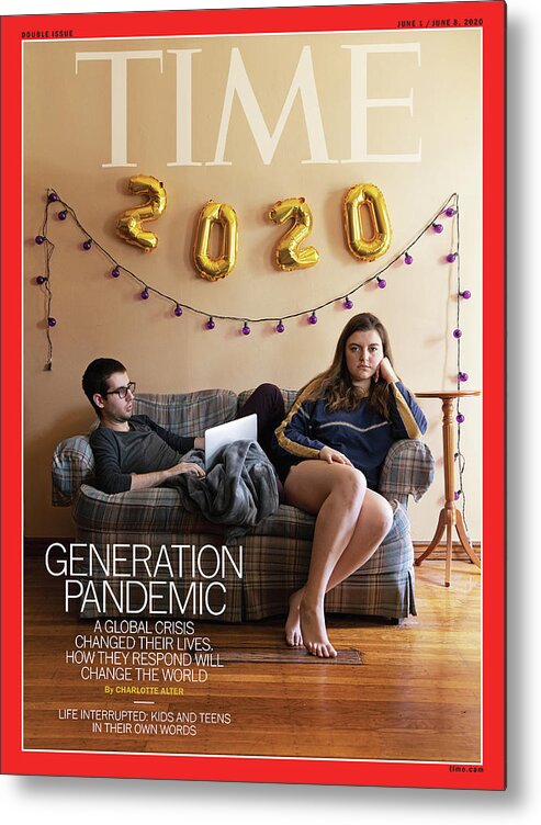 Pandemic Metal Print featuring the photograph Generation Pandemic Time Cover by Photograph by Hannah Beier for TIME