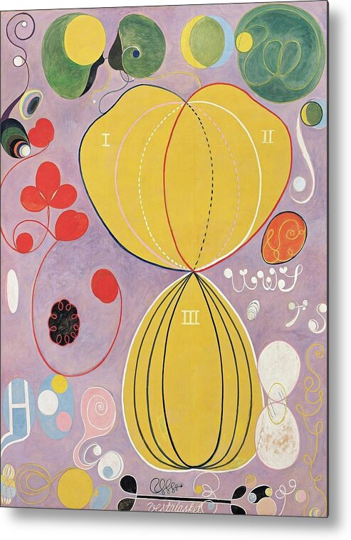Abstract Metal Print featuring the painting Group Iv, No. 7, The Ten Largest, Adulthood by Hilma Af Klint