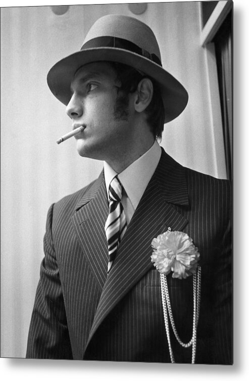 Fashion Model Metal Print featuring the photograph Hungarian Mens Fashion In 1968 by Keystone-france