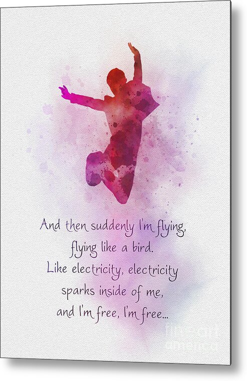 Billy Elliot Metal Print featuring the mixed media I'm free by My Inspiration