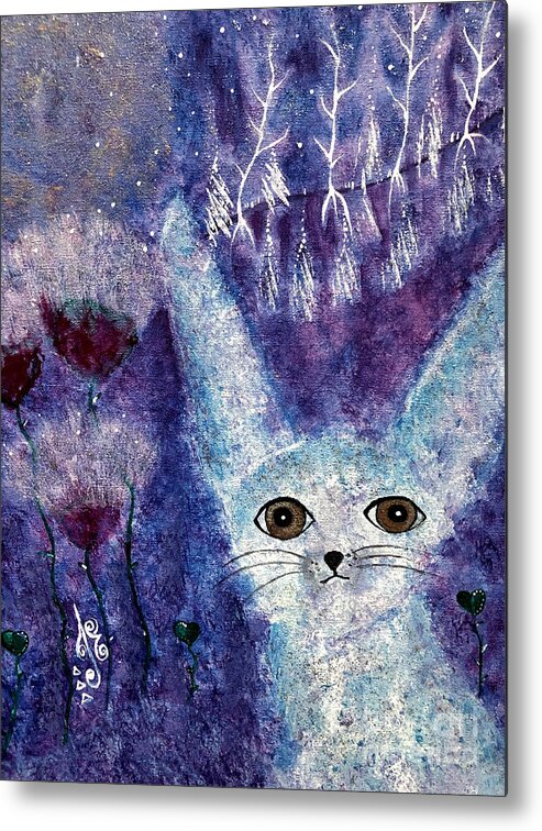 Fox Metal Print featuring the painting In a Dream by Julie Engelhardt