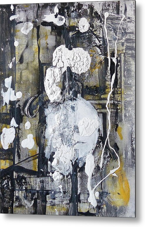 Abstract Metal Print featuring the painting In Sheep's Clothing by 'REA' Gallery