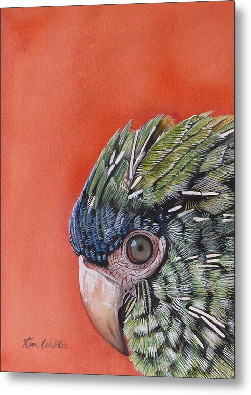 Orange Metal Print featuring the painting Jose Watercolor by Kimberly Walker