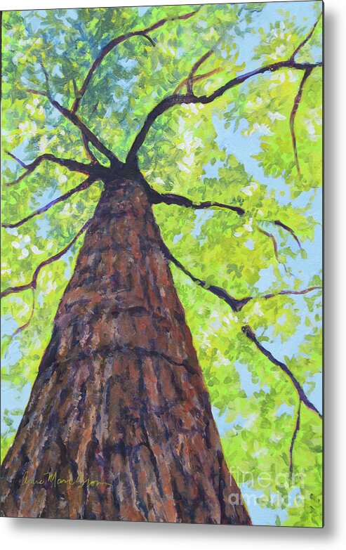 Tree Metal Print featuring the painting Joyce Kilmer Tree by Anne Marie Brown