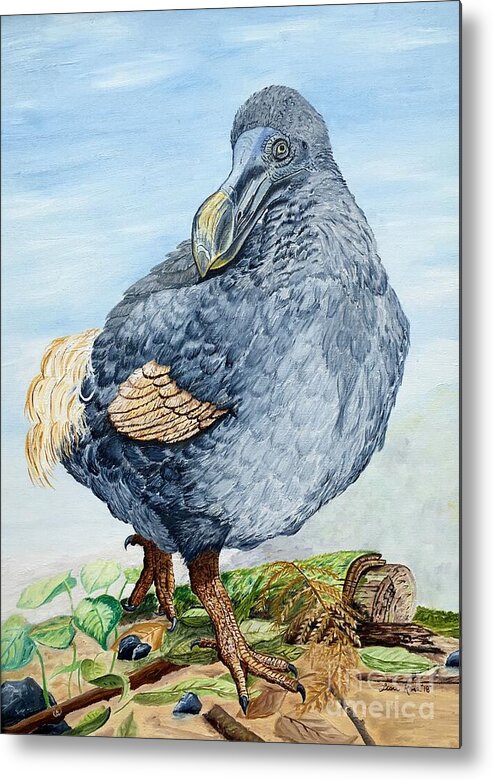 Dodo Bird Metal Print featuring the painting Kents Dodo by Lisa Rose Musselwhite