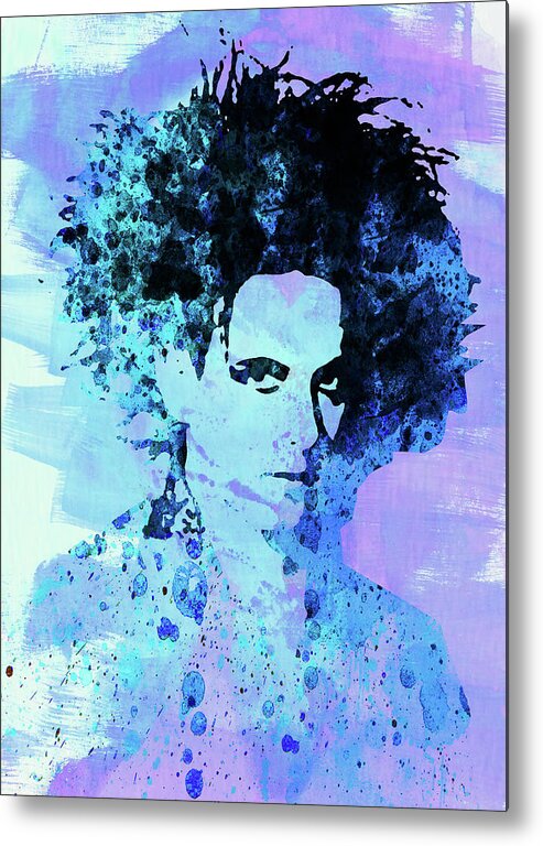 Robert Smith Metal Print featuring the mixed media Legendary Cure Watercolor by Naxart Studio