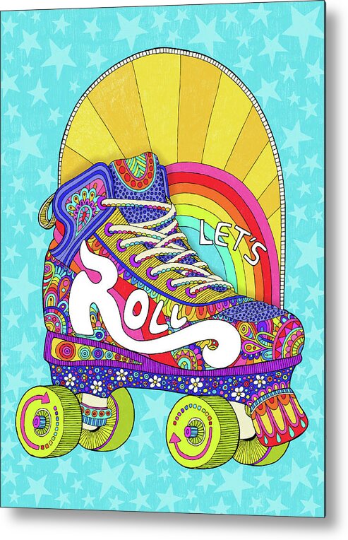 Lets Roll Metal Print featuring the digital art Lets Roll by Hello Angel