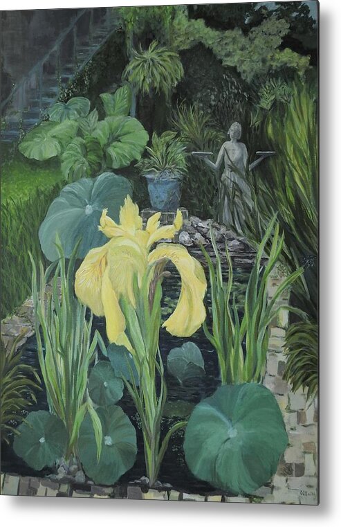 Art Metal Print featuring the painting Lowcountry Pond Garden by Deborah Smith