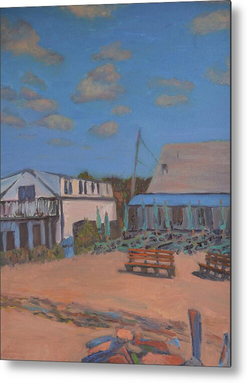 Wellfleet Metal Print featuring the painting Mac's Shack by Beth Riso