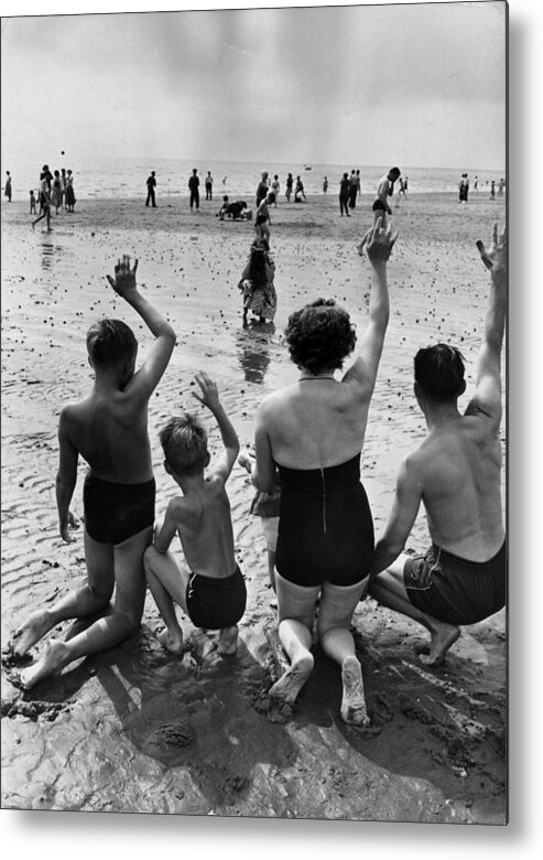 Child Metal Print featuring the photograph Making Waves by Joseph Mckeown