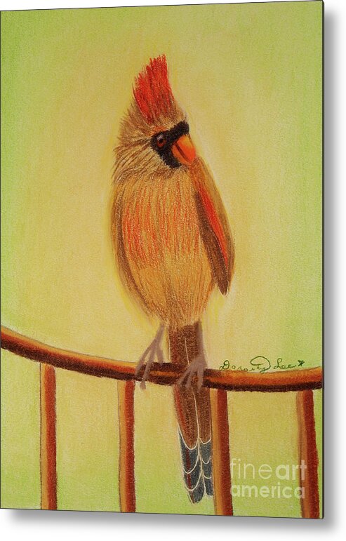 Art Metal Print featuring the drawing Mrs Chip by Dorothy Lee
