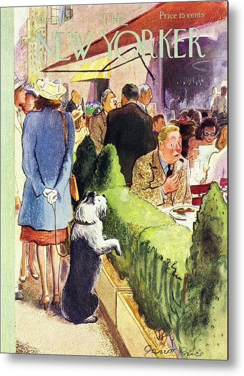 Illustration Metal Print featuring the painting New Yorker August 17 1946 by Garrett Price