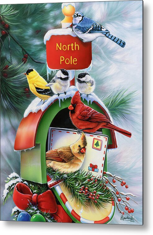 North Pole Metal Print featuring the painting North Pole by Jenny Newland