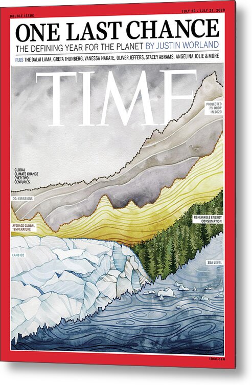 Climate Metal Print featuring the photograph One Last Chance Time Cover by Art by Jill Pelto for TIME