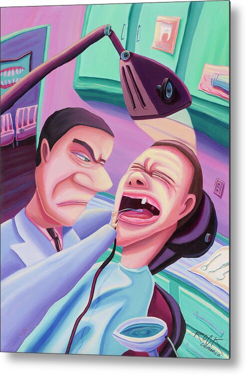 Dentist Metal Print featuring the painting Only 1 Cavity by Rock Demarco