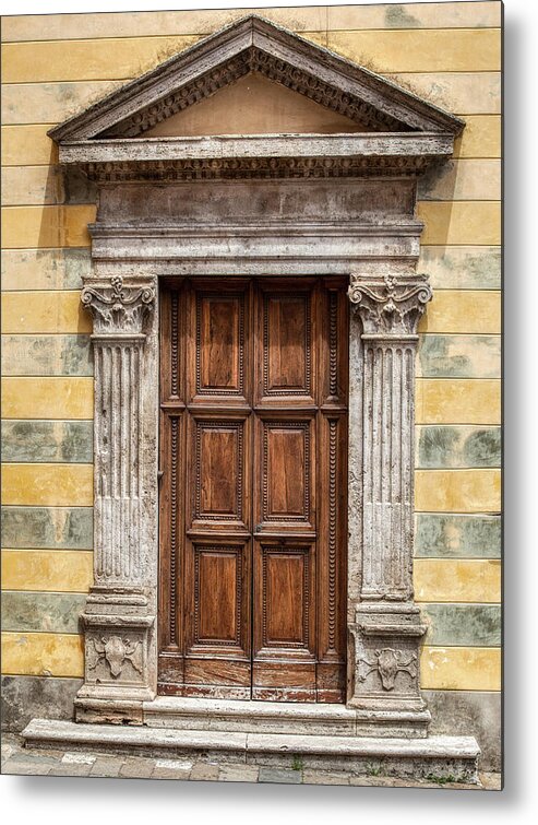 Door Metal Print featuring the photograph Ornate Door of Tuscany by David Letts
