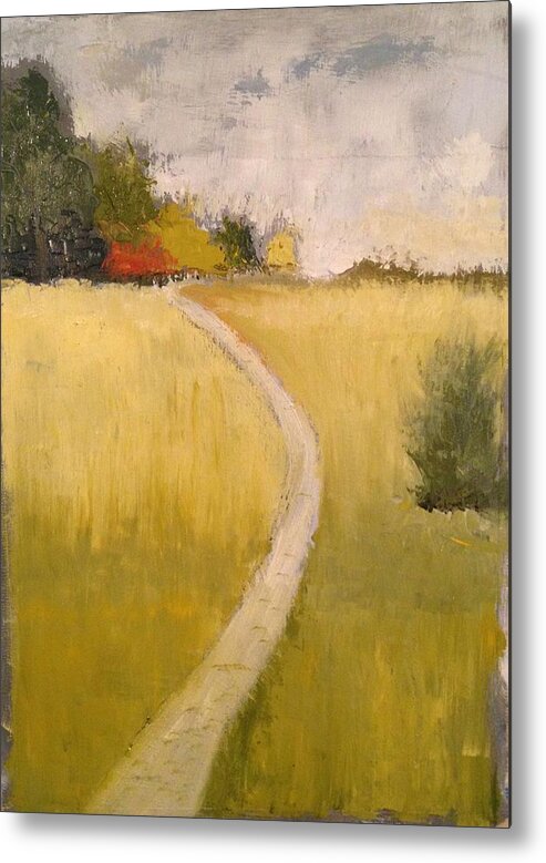Road Metal Print featuring the painting Pathway by Marty Klar