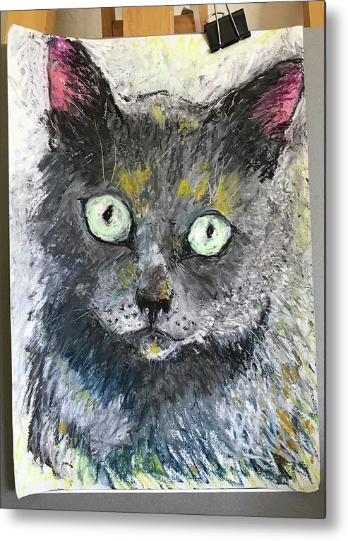 Animals Metal Print featuring the pastel Penny by Elizabeth Parashis