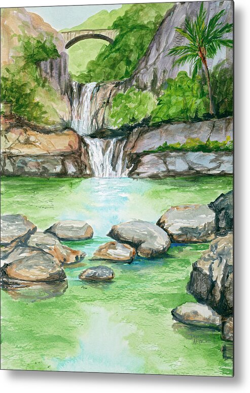 Maui Metal Print featuring the painting Pools Of Oheo by Darice Machel McGuire