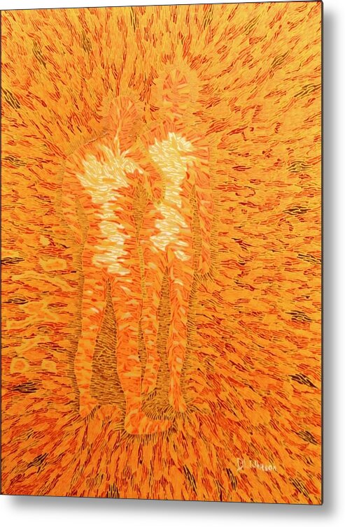 Fire Metal Print featuring the painting Power by DLWhitson