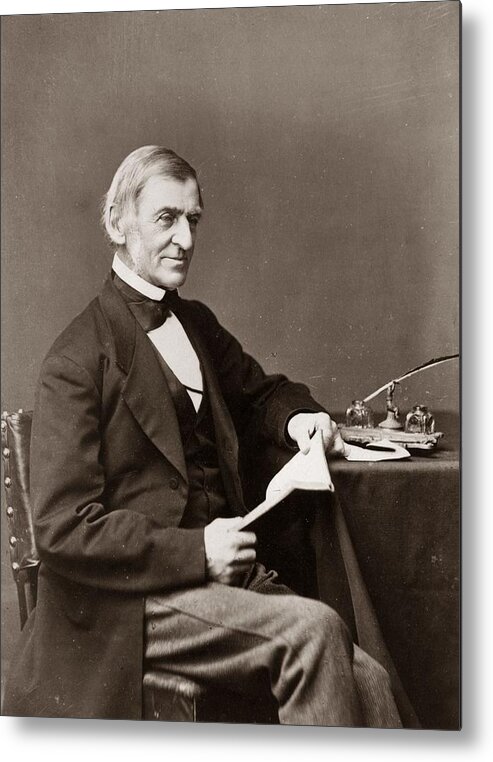 People Metal Print featuring the photograph Ralph Waldo Emerson by Otto Herschan Collection