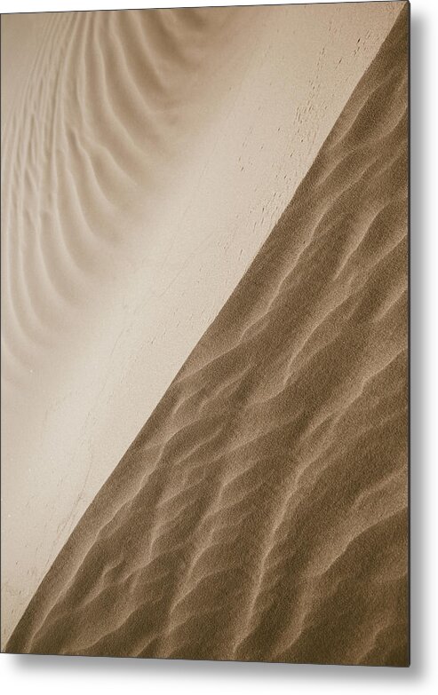 Dunes Metal Print featuring the photograph Ridge At The Sand Dunes In The Desert Near Yuma, Az by Cavan Images