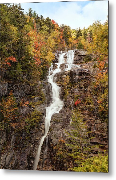 Scenics Metal Print featuring the photograph Silver Cascade Waterfall, White by Picturelake