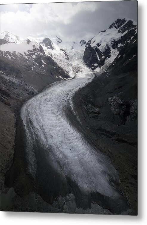 Drone Metal Print featuring the photograph Swiss Ice by Francesco Tavani
