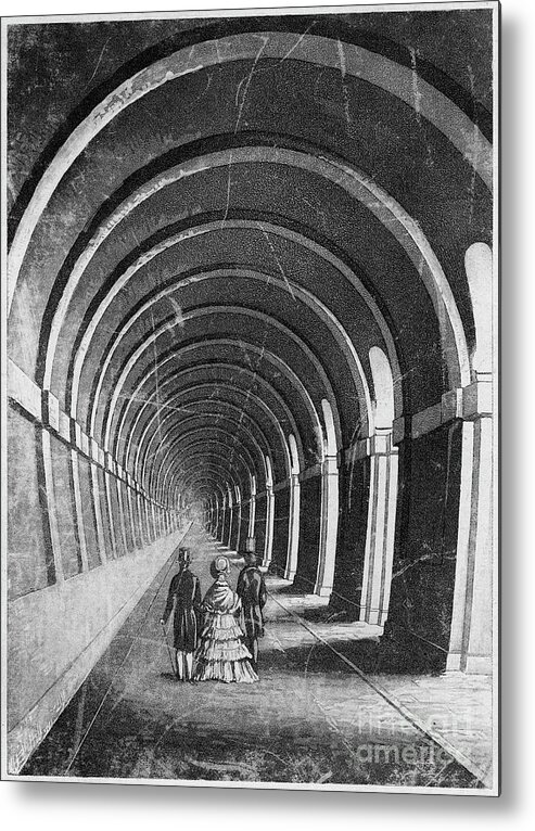 Civil Engineering Metal Print featuring the drawing Thames Tunnel, London, Mid 19th Century by Print Collector