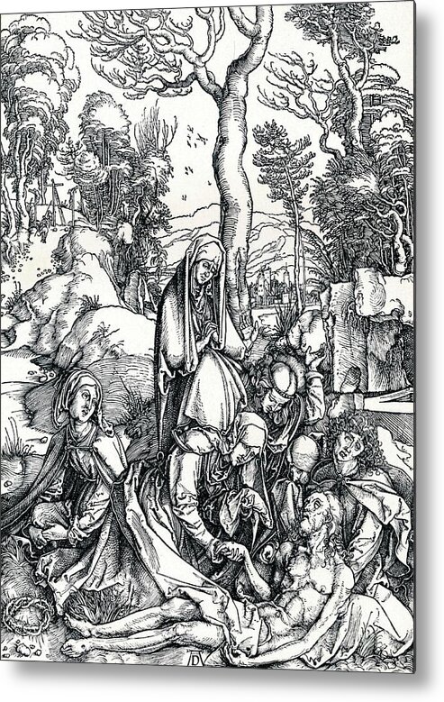 Mourner Metal Print featuring the drawing The Lamentation For Christ, 1498 1906 by Print Collector