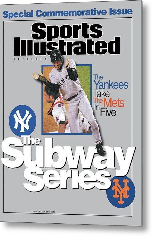 American League Baseball Metal Print featuring the photograph The Subway Series, 2000 World Series Sports Illustrated Cover by Sports Illustrated