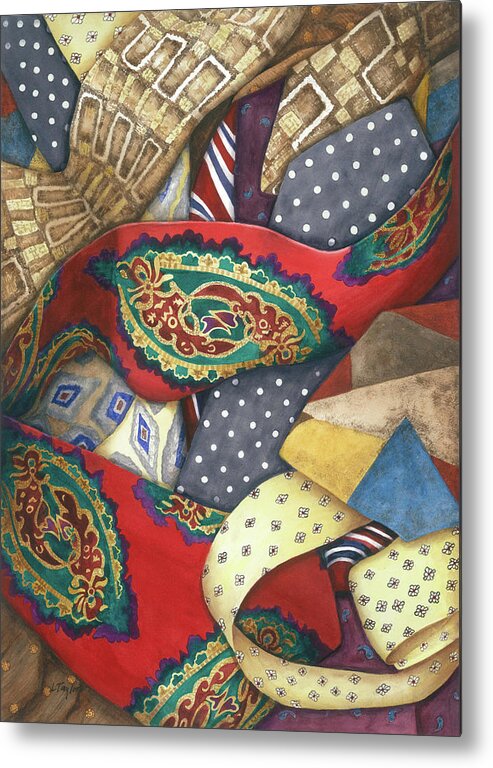 Ties Metal Print featuring the painting Tie One On by Lori Taylor