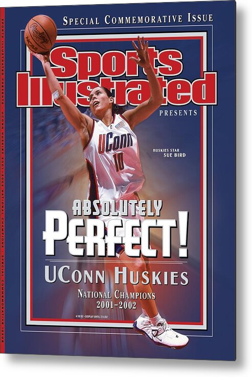University Of Connecticut Metal Print featuring the photograph University Of Connecticut Sue Bird, 2002 Ncaa National Sports Illustrated Cover by Sports Illustrated