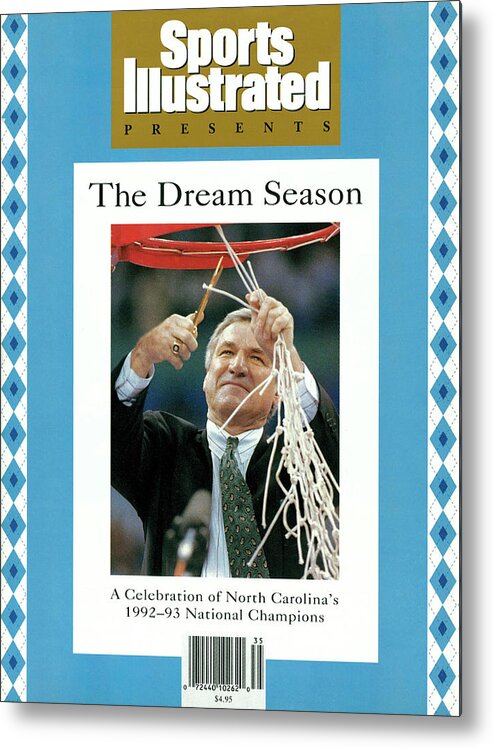 North Carolina Metal Print featuring the photograph University Of North Carolina Coach Dean Smith, 1993 Ncaa Sports Illustrated Cover by Sports Illustrated