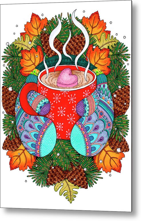 Winter Wonderland 3 - Color Metal Print featuring the digital art Winter Wonderland 3 - Color by Hello Angel