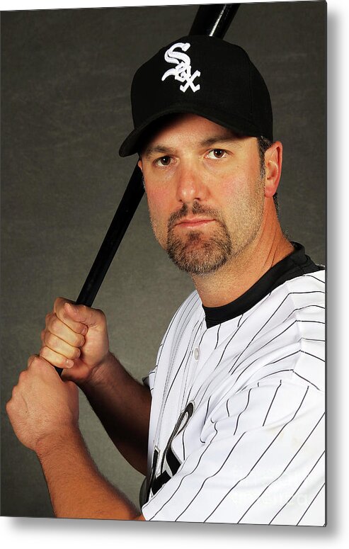 Media Day Metal Print featuring the photograph Paul Konerko by Jamie Squire