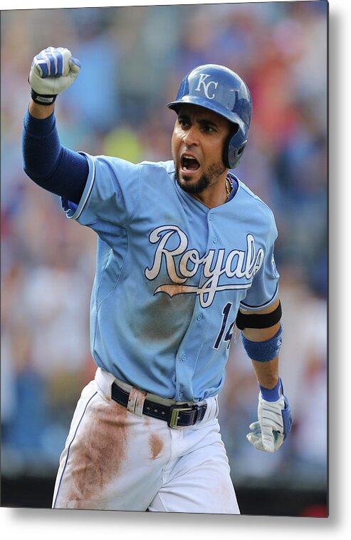 Ninth Inning Metal Print featuring the photograph Omar Infante by Ed Zurga
