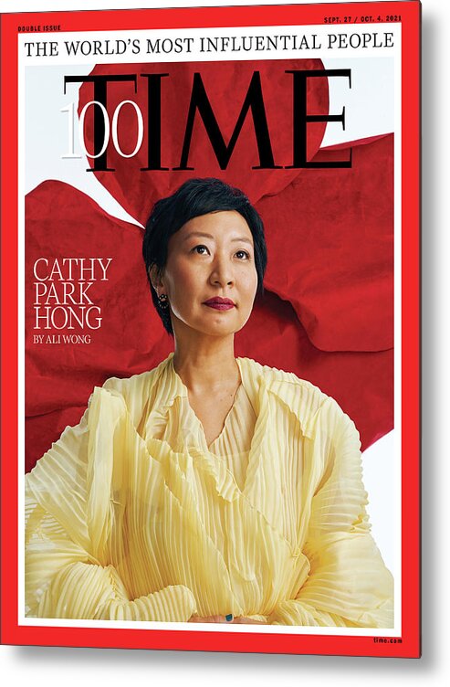 2021 Time 100 - The World's Most Influential People Metal Print featuring the photograph 2021 TIME100 - Cathy Park Hong by Photograph by Michelle Watt for TIME