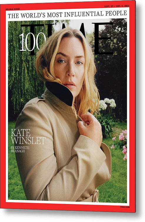 2021 Time 100 Metal Print featuring the photograph 2021 TIME100 - Kate Winslet by Photograph by Mark Peckmezian for TIME