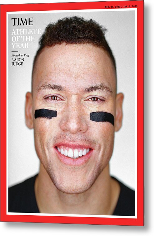 Athlete Of The Year Metal Print featuring the photograph 2022 Athlete of the Year - Aaron Judge by Photograph by Martin Schoeller for TIME