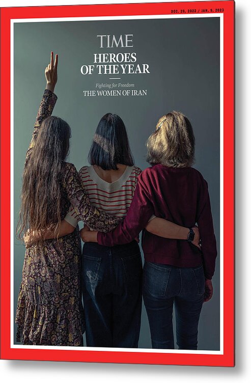 Heroes Of The Year Metal Print featuring the photograph 2022 Heroes of the Year - The Women of Iran by Photograph by Forough Alaei for TIME