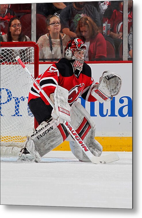 National Hockey League Metal Print featuring the photograph New York Islanders v New Jersey Devils #3 by Andy Marlin/AM Photography