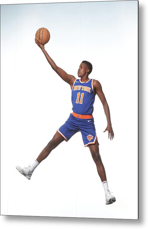 Nba Pro Basketball Metal Print featuring the photograph Frank Ntilikina by Nathaniel S. Butler