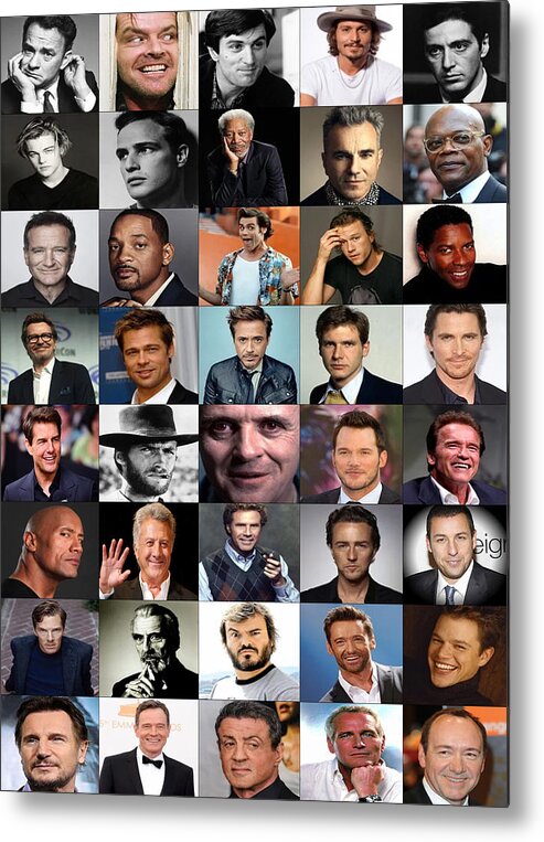 40 Top Male Actors Metal Print featuring the photograph 40 Top Male Actors by Pheasant Run Gallery