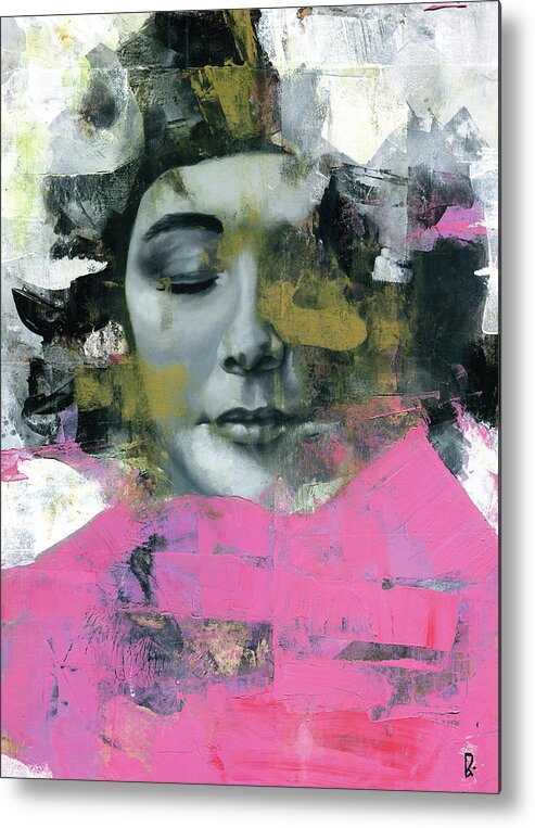 Portrait Metal Print featuring the painting A Lingering Stupor by Patricia Ariel
