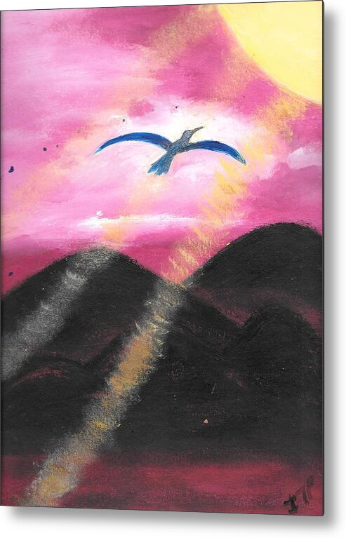 Bird Metal Print featuring the painting Almost There by Esoteric Gardens KN