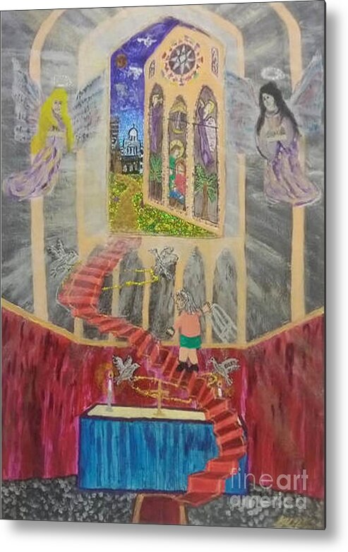 God Metal Print featuring the mixed media An Adventure Begins by David Westwood